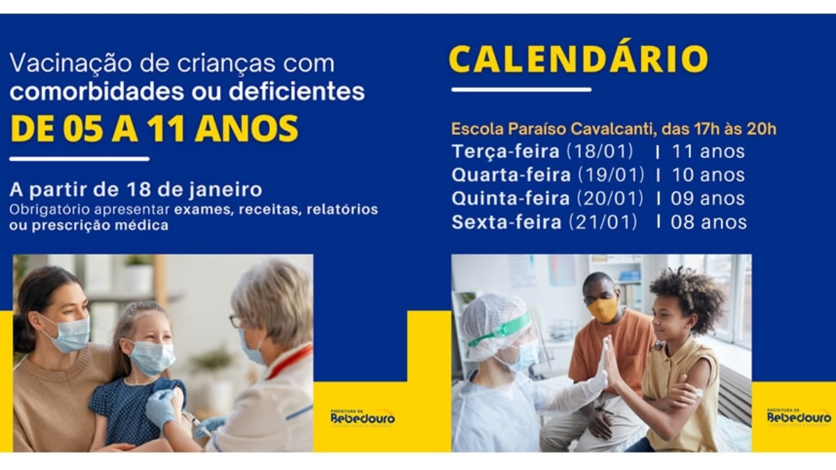 vacinação crianças comorbidades