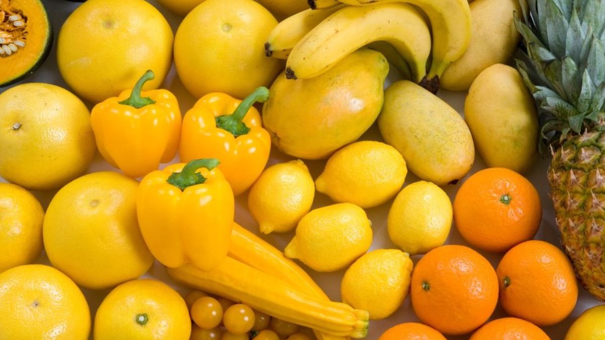 Frutas e legumes amarelos