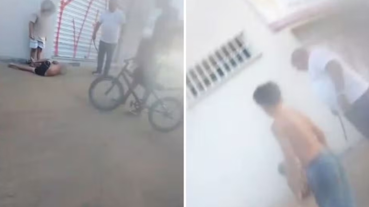 Pai incentivou filho bater