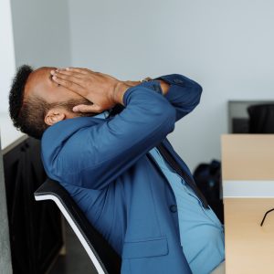 Estressado, empresário