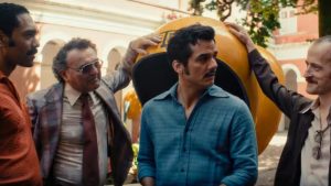 Ítalo Martins, Robério Diógenes, Wagner Moura e Igor de Araújo em cena de 'O agente secreto' - Foto: Divulgação