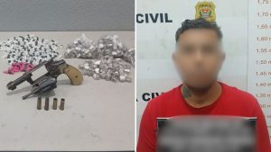 Perseguição policial termina com prisão e apreensão de drogas e arma em Ribeirão Preto
