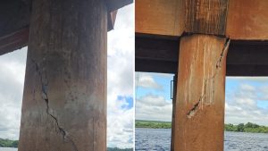 Ponte entre Miguelópolis (SP) e Conceição das Alagoas (MG) tem tráfego limitado após vistoria