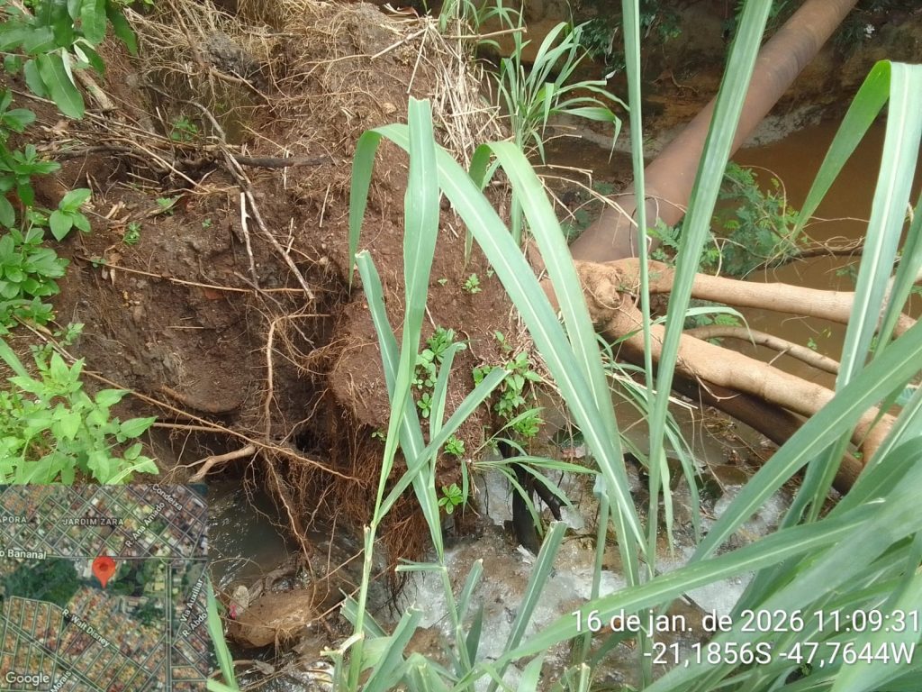 Vazamento de esgoto no córrego Tanquinho provoca mau cheiro e reclamações em Ribeirão Preto