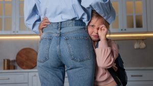 Criança ansiedade da separação criança chorando