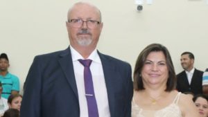 Prefeito e primeira-dama de Vosta Alegre do Alto Nelson Antônio Rozani e osa de Fátima de Jesus Baldi Rozani